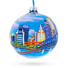 Load image into Gallery viewer, Jacksonville, Florida, USA Glass Ball Christmas Ornament 4 Inches