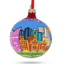 Load image into Gallery viewer, Fort Worth, Texas, USA Glass Christmas Ornament 3.25 Inches