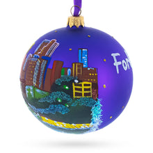 Load image into Gallery viewer, Fort Worth, Texas, USA Glass Ball Christmas Ornament 4 Inches