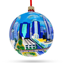 Load image into Gallery viewer, Charlotte, North Carolina, USA Glass Ball Christmas Ornament 4 Inches