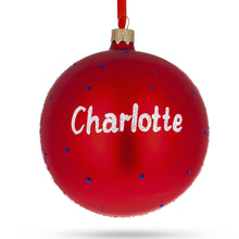 Load image into Gallery viewer, Charlotte, North Carolina, USA Glass Ball Christmas Ornament 4 Inches