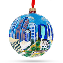 Load image into Gallery viewer, Charlotte, North Carolina, USA Glass Ball Christmas Ornament 4 Inches