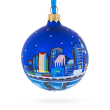 Load image into Gallery viewer, Oklahoma City, Oklahoma, USA Glass Christmas Ornament 3.25 Inches