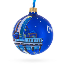 Load image into Gallery viewer, Oklahoma City, Oklahoma, USA Glass Christmas Ornament 3.25 Inches