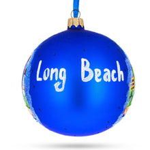 Load image into Gallery viewer, Long Beach, California, USA Glass Ball Christmas Ornament 4 Inches