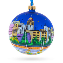 Load image into Gallery viewer, Fresno, California, USA Glass Ball Christmas Ornament 4 Inches