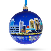 Load image into Gallery viewer, Virginia Beach, Virginia, USA Glass Ball Christmas Ornament 4 Inches