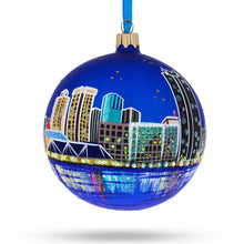 Load image into Gallery viewer, Virginia Beach, Virginia, USA Glass Ball Christmas Ornament 4 Inches