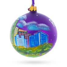 Load image into Gallery viewer, Raleigh, North Carolina, USA Glass Ball Christmas Ornament 4 Inches