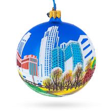 Load image into Gallery viewer, Omaha, Nebraska, USA Glass Ball Christmas Ornament 4 Inches