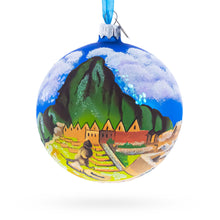 Load image into Gallery viewer, Machu Picchu, Peru Glass Christmas Ball Ornament 4 Inches
