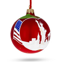 Load image into Gallery viewer, I Love New York Glass Ball Christmas Ornament 3.25 Inches