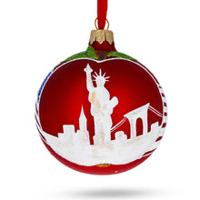 Load image into Gallery viewer, I Love New York Glass Ball Christmas Ornament 3.25 Inches