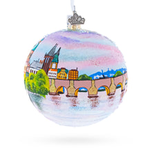 Load image into Gallery viewer, Karluv Most, Prague, Czech Republic Glass Ball Christmas Ornament 4 Inches