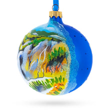 Load image into Gallery viewer, Yellowstone National Park, Wyoming Glass Ball Christmas Ornament 4 Inches