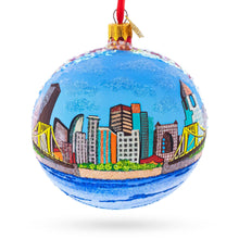 Load image into Gallery viewer, Pittsburgh, Pennsylvania Glass Ball Christmas Ornament 4 Inches