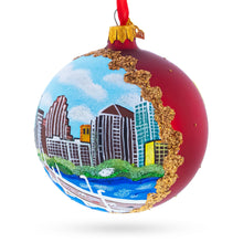 Load image into Gallery viewer, Austin, Texas Glass Ball Christmas Ornament 4 Inches
