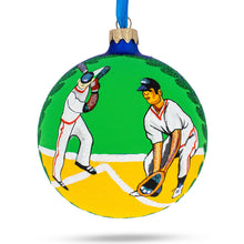 Load image into Gallery viewer, Baseball Players Glass Ball Christmas Ornament 4 Inches
