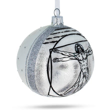 Load image into Gallery viewer, 1487 Leonardo da Vinci&#39;s &#39;The Vitruvian Man&#39; Glass Ball Christmas Ornament 4 Inches