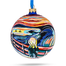 Load image into Gallery viewer, 1893 Edvard Munch&#39;s &#39;The Scream&#39; Glass Ball Christmas Ornament 4 Inches