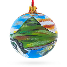 Load image into Gallery viewer, Kirkjufell Mountain, Iceland Glass Ball Christmas Ornament 4 Inches