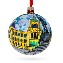 Load image into Gallery viewer, Statue of St Wenceslas, Prague, Czech Republic Glass Ball Christmas Ornament 4 Inches