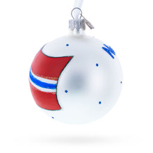 Load image into Gallery viewer, Flag of Norway Glass Ball Christmas Ornament 3.25 Inches