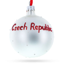 Load image into Gallery viewer, Flag of Czech Republic Glass Ball Christmas Ornament 3.25 Inches