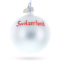 Load image into Gallery viewer, Flag of Switzerland Glass Ball Christmas Ornament 3.25 Inches