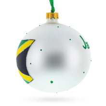 Load image into Gallery viewer, Flag of Jamaica Glass Ball Christmas Ornament 4 Inches