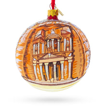 Load image into Gallery viewer, Petra, Jordan Glass Ball Christmas Ornament 4 Inches