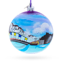 Load image into Gallery viewer, Blue Lagoon, Iceland Glass Ball Christmas Ornament 4 Inches
