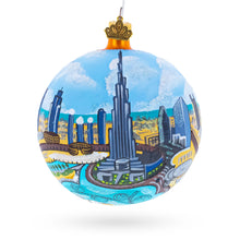 Load image into Gallery viewer, Burj Khalifa, Dubai, United Arab Emirates Glass Ball Christmas Ornament 4 Inches