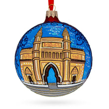 Load image into Gallery viewer, Gateway of India, Mumbai Glass Ball Christmas Ornament 4 Inches