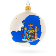 Load image into Gallery viewer, New York State, USA Glass Ball Christmas Ornament 4 Inches