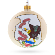 Load image into Gallery viewer, Illinois State, USA Glass Ball Christmas Ornament 4 Inches