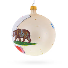 Load image into Gallery viewer, California State, USA Glass Ball Christmas Ornament 4 Inches