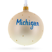 Load image into Gallery viewer, Michigan State, USA Glass Ball Christmas Ornament 4 Inches
