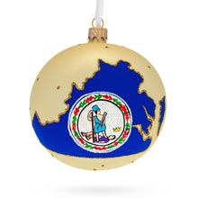 Load image into Gallery viewer, Virginia State, USA Glass Ball Christmas Ornament 4 Inches