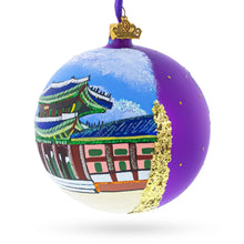 Load image into Gallery viewer, Gyeongbokgung Palace, Seoul, South Korea Glass Ball Christmas Ornament 4 Inches