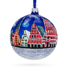 Load image into Gallery viewer, Old City Riga (Vecriga), Riga, Latvia Glass Ball Christmas Ornament 4 Inches