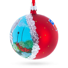 Load image into Gallery viewer, Cerro San Cristobal, Santiago, Chile Glass Ball Christmas Ornament 4 Inches
