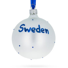 Load image into Gallery viewer, Flag of Sweden Glass Ball Christmas Ornament 3.25 Inches