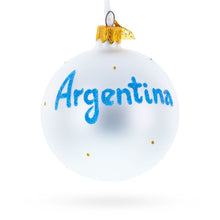 Load image into Gallery viewer, Flag of Argentina Glass Ball Christmas Ornament 3.25 Inches