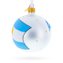 Load image into Gallery viewer, Flag of Argentina Glass Ball Christmas Ornament 3.25 Inches