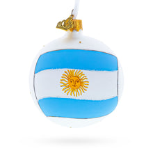 Load image into Gallery viewer, Flag of Argentina Glass Ball Christmas Ornament 3.25 Inches