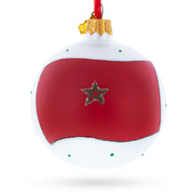 Load image into Gallery viewer, Flag of Morocco Glass Ball Christmas Ornament 3.25 Inches