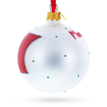 Load image into Gallery viewer, Flag of Morocco Glass Ball Christmas Ornament 3.25 Inches