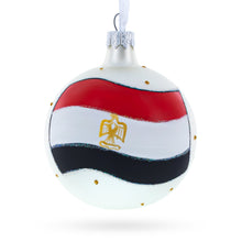 Load image into Gallery viewer, Flag of Egypt Glass Ball Christmas Ornament 3.25 Inches
