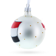 Load image into Gallery viewer, Flag of Egypt Glass Ball Christmas Ornament 3.25 Inches